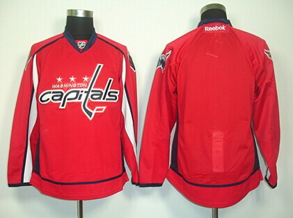 Personalized Youth Washington Capitals Blank Red Jersey