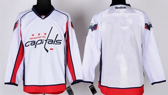 Personalized Youth Washington Capitals Blank White Jersey