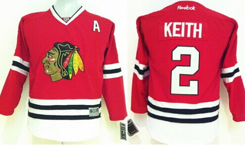 Personalized Youth Chicago Blackhawks #2 Duncan Keith Red Jersey