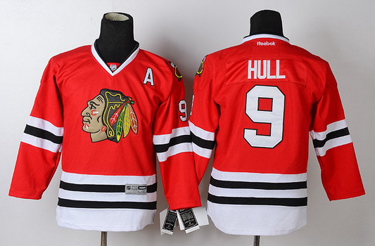 Personalized Youth Chicago Blackhawks #9 Bobby Hull Red Jersey