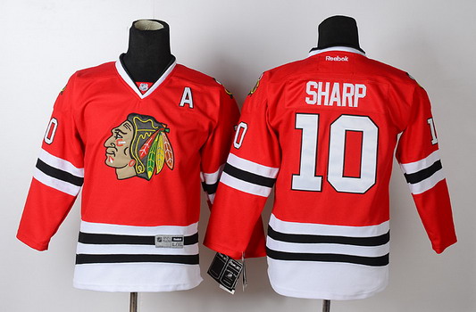 Personalized Youth Chicago Blackhawks #10 Patrick Sharp Red Jersey