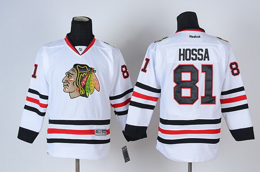 Personalized Youth Chicago Blackhawks #81 Marian Hossa White Jersey