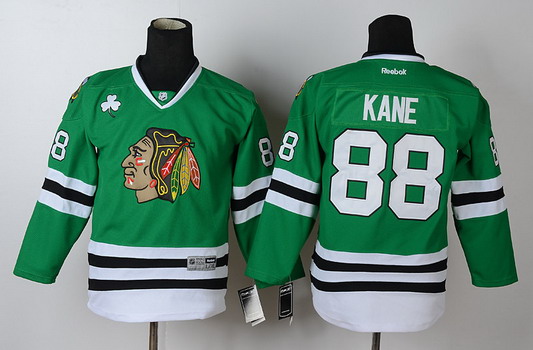 Personalized Youth Chicago Blackhawks #88 Patrick Kane Green Jersey