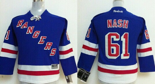 Personalized Youth New York Rangers #61 Rick Nash Light Blue Jersey