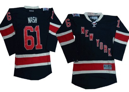 Personalized Youth New York Rangers #61 Rick Nash Dark Blue Third 85TH Jersey