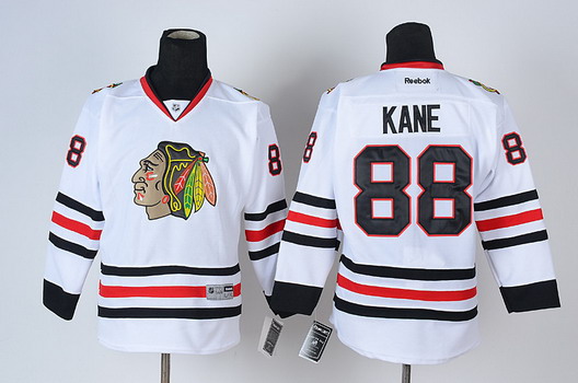 Personalized Youth Chicago Blackhawks #88 Patrick Kane White Jersey
