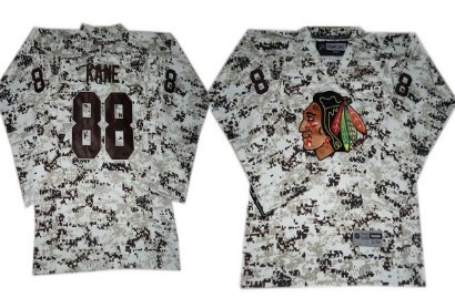 Personalized Youth Chicago Blackhawks #88 Patrick Kane White Camo Jersey