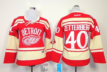 Personalized Women’s Detroit Red Wings #40 Henrik Zetterberg 2014 Winter Classic Red Jersey