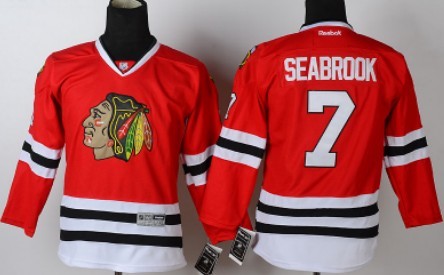 Personalized Youth Chicago Blackhawks #7 Brent Seabrook Red Jersey