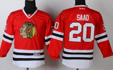 Personalized Youth Chicago Blackhawks #20 Brandon Saad Red Jersey