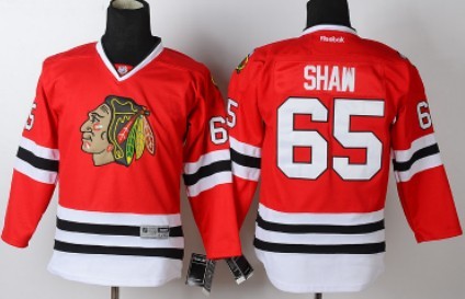 Personalized Youth Chicago Blackhawks #65 Andrew Shaw Red Jersey