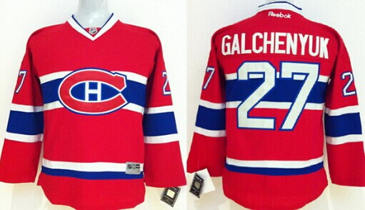Personalized Youth Montreal Canadiens #27 Alex Galchenyuk Red Jersey