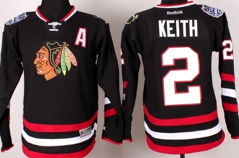 Personalized Youth Chicago Blackhawks #2 Duncan Keith 2014 Stadium Series Black Jersey
