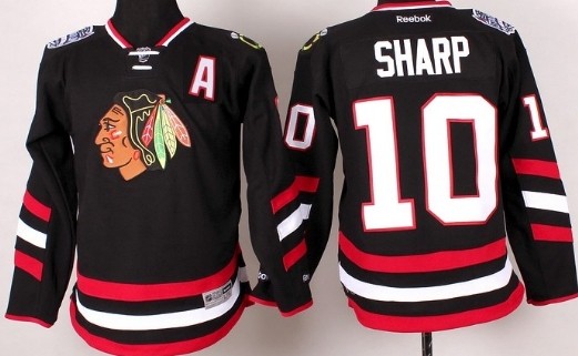 Personalized Youth Chicago Blackhawks #10 Patrick Sharp 2014 Stadium Series Black Jersey