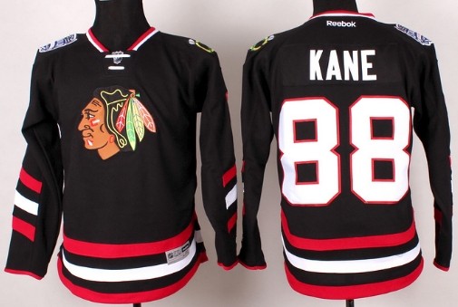 Personalized Youth Chicago Blackhawks #88 Patrick Kane 2014 Stadium Series Black Jersey