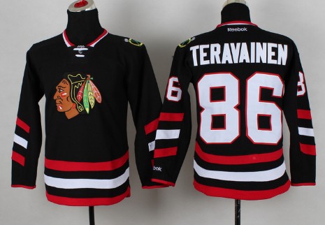 Personalized Youth Chicago Blackhawks #86 Teuvo Teravainen Punk 2014 Stadium Series Black Jersey