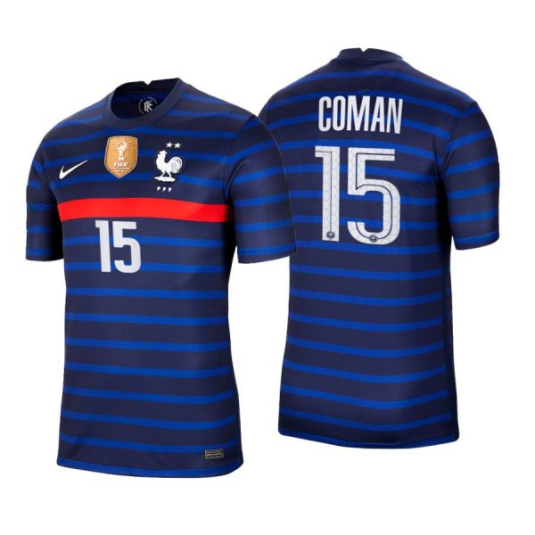 Personalized Men’s Kingsley Coman France National Blue Home Jersey