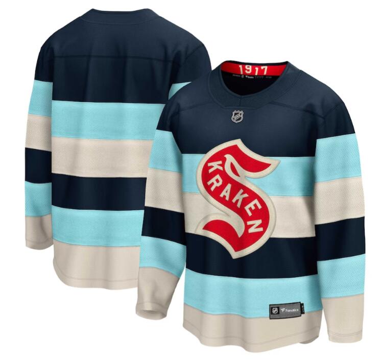 Personalized Seattle Kraken Branded 2024 NHL Winter Classic Breakaway Jersey Deep Sea Blue