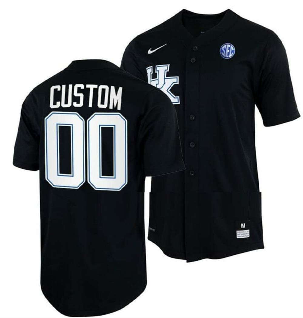 Personalized Custom Kentucky Wildcats Baseball Jersey Name and Number NCAA College Black