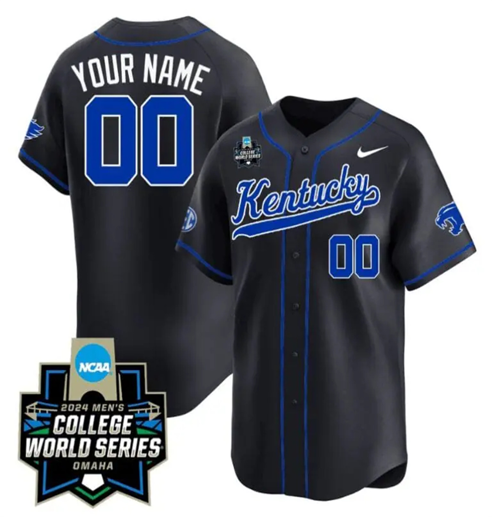 Personalized Custom Kentucky Wildcats Jersey 2024 College World Series Premier Limited NCAA Baseball Stitched Black