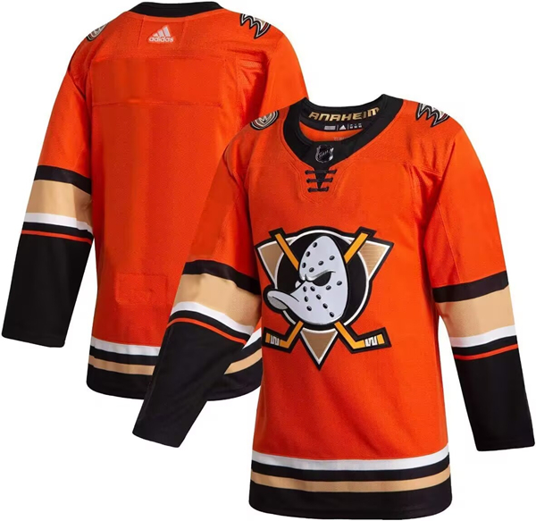 Personalized Men’s Anaheim Ducks Blank Orange Stitched Jersey