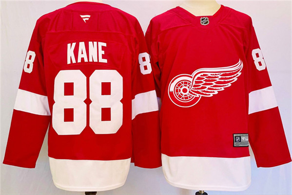 Personalized Men’s Detroit Red Wings #88 Patrick Kane Red 2024-25 Stitched Jersey
