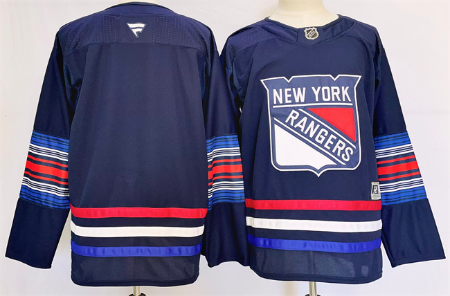 Personalized Men’s New York Rangers Blank Navy 2024-25 Stitched Jersey