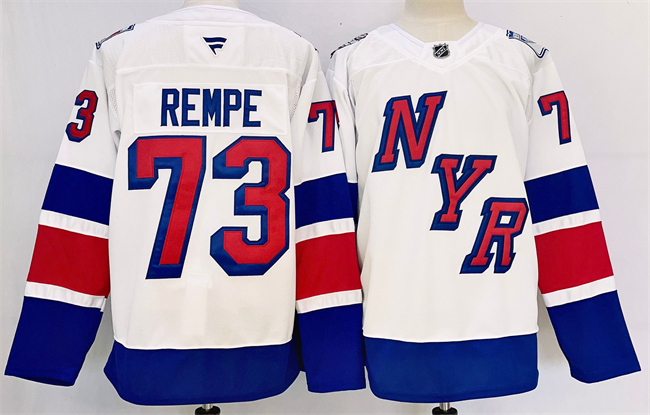 Personalized Men’s New York Rangers #73 Matt Rempe White 2024-25 Stadium Series