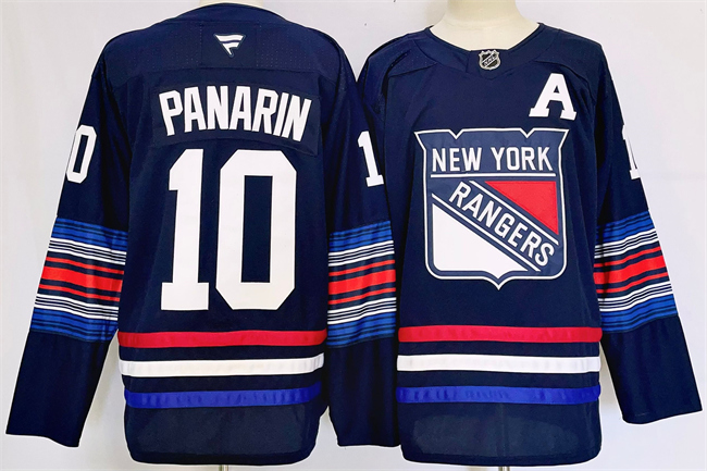 Personalized Men’s New York Rangers #10 Artemi Panarin Navy 2024-25 Stitched Jersey
