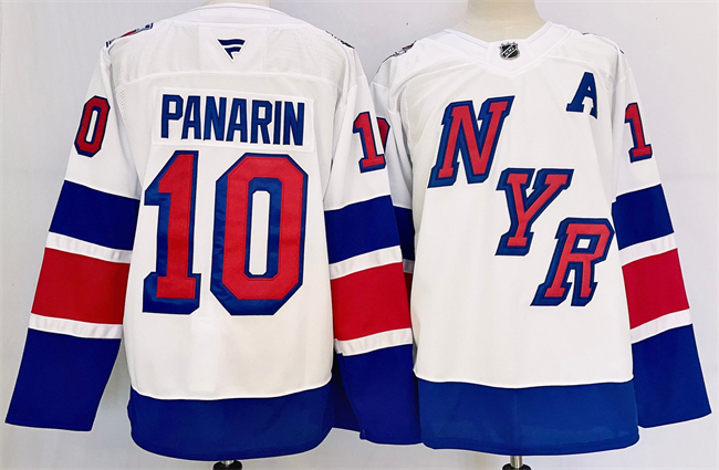 Personalized Men’s New York Rangers #10 Artemi Panarin White 2024-25 Stadium Series