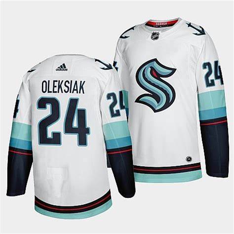 Personalized Men’s Seattle Kraken #24 Jamie Oleksiak Away White Jersey