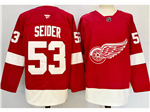 Personalized Detroit Red Wings #53 Mortiz Seider 2024 Red Jersey