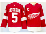 Personalized Detroit Red Wings #5 Gustav Lindstrom 2024 Red Jersey
