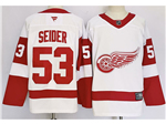 Personalized Detroit Red Wings #53 Mortiz Seider 2024 White Jersey