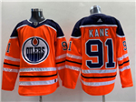 Personalized Edmonton Oilers #91 Evander Kane Orange Jersey