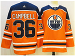 Personalized Edmonton Oilers #36 Jack Campbell Orange Jersey