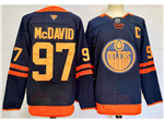 Personalized Edmonton Oilers #97 Connor McDavid 2024 Alternate Navy Jersey