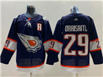 Personalized Edmonton Oilers #29 Leon Draisaitl Navy Reverse Retro 2.0 Jersey