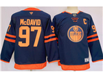 Personalized Edmonton Oilers #97 Connor McDavid 2024 Youth Alternate Navy Jersey