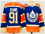 Personalized Edmonton Oilers #91 Evander Kane Royal Blue 2023 Heritage Classic Jersey