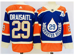 Personalized Edmonton Oilers #29 Leon Draisaitl Royal Blue 2023 Heritage Classic Jersey