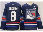 Personalized New York Rangers #8 Jacob Trouba Navy Alternate Jersey