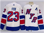 Personalized New York Rangers #23 Adam Fox 2024 Stadium Series White Jersey