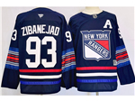 Personalized New York Rangers #93 Mika Zibanejad 2024 Navy Alternate Jersey