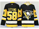 Personalized Pittsburgh Penguins #58 Kris Letang 2024 Black Jersey