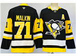 Personalized Pittsburgh Penguins #71 Evgeni Malkin 2024 Black Jersey