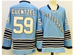 Personalized Pittsburgh Penguins #59 Jake Guentzel Blue Heritage Classics Jersey