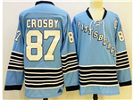 Personalized Pittsburgh Penguins #87 Sidney Crosby Blue Heritage Classics Jersey