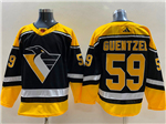 Personalized Pittsburgh Penguins #59 Jake Guentzel Black Reverse Retro 2.0 Jersey