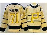 Personalized Pittsburgh Penguins #71 Evgeni Malkin Cream 2023 Winter Classic Jersey